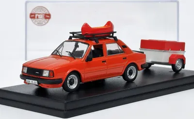 Zdjęcie produktu dla Skoda 120 L czerwona + Camper z akcesoriami - MJ 1:43