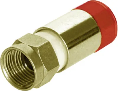 Produktbild von Megasat F-Kompressionsstecker 7,5mm HQ, F-Typ, F-Typ, Messing, Rot, 7,5 mm, 4 g, 1 Stück(e)