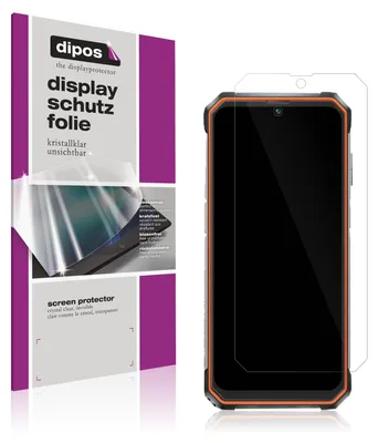 A product shot showing packaging for screen protectors and a smartphone with a screen protector applied.