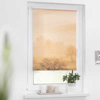 Obrázek produktu pro Roleta na okno Lichtblick bez vrtání oranžové Toskánsko 45x150 cm včetně upínacích držáků