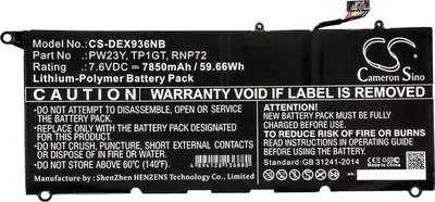 Produktbild von Akku für Laptop Dell XPS 13 9360