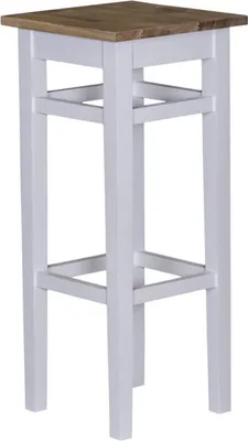 Produktbild von Casa Padrino Landhaus Stil Bar Hocker Massivholz - Shabby Chic Landhaus Stil Barhocker Bar Stuhl