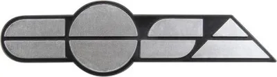 Zdjęcie produktu dla Emblemat "Napis Cosa" aluminium 170x46mm czarny/srebrny do Piaggio Cosa 1 2 125 150 200 - RMS