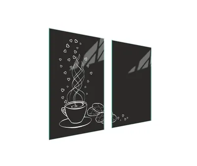 Immagine prodotto di Piastre copripiano cottura 2 pezzi 75x52 Copripiano in Vetroceramica tagliere in vetro caffè nero