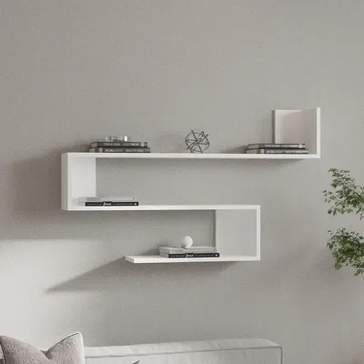 Immagine prodotto di Deliceto - Mensola, 120x20x71h cm Bianco, 3 Ripiani