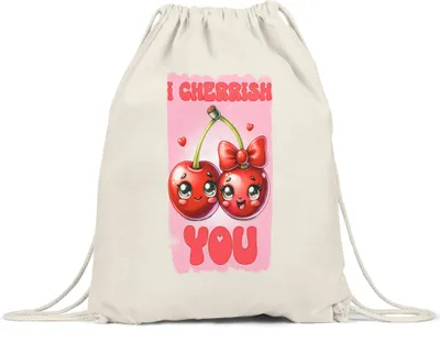 Produktbild von I Cherrish You Lustiger Turnbeutel Geschenk für Kirschen Liebhaber Valentinstag