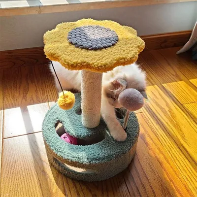 Produktbild von 360Home Drehbares Katzenklettergerüst kratzbaum Gelb
