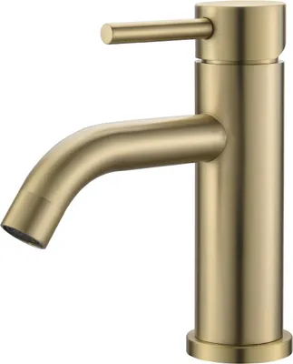 Produktbild von Waschtischarmatur mit Hebel, Edelstahl, 5,5 cm Auslaufhöhe