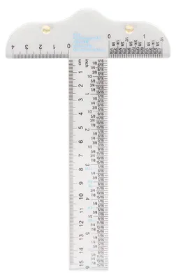 Obrázek produktu pro T-pravítko, palcová a centimetrová stupnice, průhledný akryl, přenosné, multifunkční, pro kreslení uměleckých rámů, uměleckých řemesel