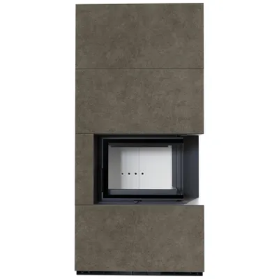 Produktbild von Kaminbausatz KRATKI FLOKI BOX rechts 8 kW Ø 160 Quarzsinter FOKOS PIOKRATKI MBO