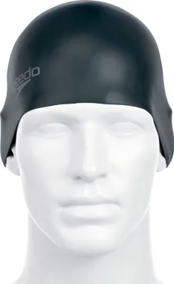 Produktbild von Speedo Plain Moulded Silicone Cap, Schwarz, Kappe, Unisex, Schwimmen, Silikon, 1 Stück(e)