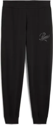 Produktbild von Puma ESS Script Comfort Sweatpants für Damen, Farbe:Schwarz, Größe:L