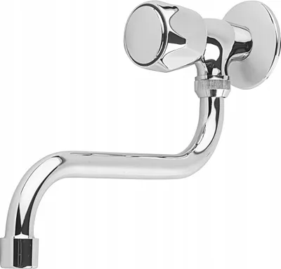 Produktbild von Perfexim | Küchenarmatur MAK – 1/2" × 1/2" – Chrom – Langer Auslauf – Beweglich und elegant