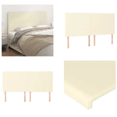 Image de vidaXL Têtes de lit 4 pcs. Crème 100x5x78/88 cm similicuir - Tête de lit - Têtes de lit - Tête de lit