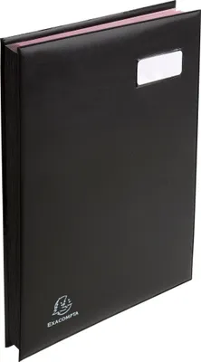 Image de Exacompta Parapheur couverture expansé fixapage 24 compartiments Noir 654765E