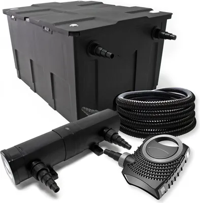 Obrázek produktu pro Filtrace prorybník, objem 60 000 litrů, UV-filtr 36W, čerpadlo 80W, hadice