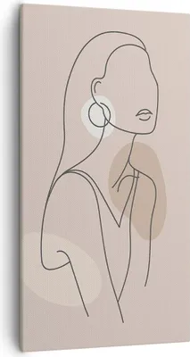 Produktbild von Bild auf Leinwand - Leinwandbild - Einteilig - Stück Linie Frau - 55x100cm - Wand Bild - Wanddeko - Wandbilder - Leinwanddruck - Bilder - Wanddekoration - Leinwand bilder - Wandbild - PA55x100-4766