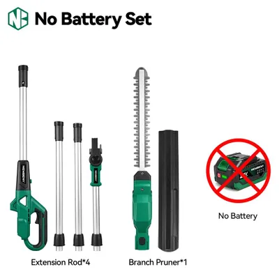 Image de Taille-haie électrique - Taille-haie à batterie pour les branches hautes - 3000 W - Moteur sans balais - Batterie non incluse - 100–240 V - Prise européenne