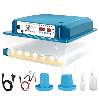 Obrázek produktu pro Inkubátor Yakimz s LCD displejem S LED světlem na vejce Otočný systém + regulace teploty Digitální inkubátor pro slepice husy kachny holuby křepelky 36 vajec Zelený