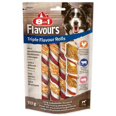 Obrázek produktu pro Pochoutka 8in1 Triple Flavour rolka žvýkací 3ks