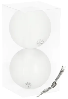 Obrázok produktu pre Vianočné ozdoby XXL biela kombinácia – 15 cm, sada 2 ks