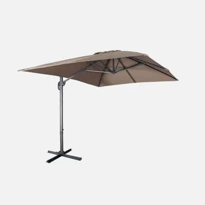 Produktbild von sweeek - Rechteckiger Sonnenschirm 3x4 m - Taupe