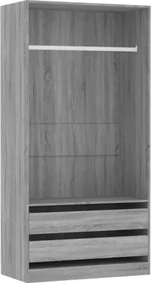 Obrázek produktu pro Šatní skříň šedá sonoma 100 x 50 x 200 cm kompozitní dřevo
