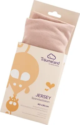 Produktbild von Träumeland Spannbettlaken Jersey smoke rose 40 x 90 cm