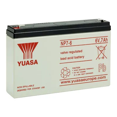 Zdjęcie produktu dla Yuasa NP7-6 akumulator ołowiowy PB 6 Volt 7Ah Faston 4,8mm