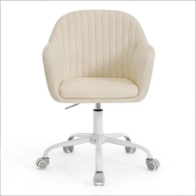 Productafbeelding van Bureaustoel Met Rugleuning - Fluwelen Bekleding - Verstelbare Hoogte 45-52,5 cm
