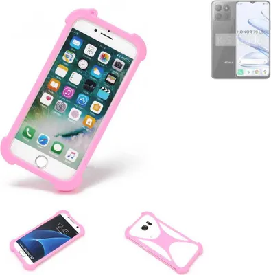 Produktbild von K-S-Trade Handy Hülle kompatibel mit Honor 70 Lite Schutz Hülle Bumper Silikon Schutz Hülle Cover Case Silikoncase Silikonbumper TPU Softcase