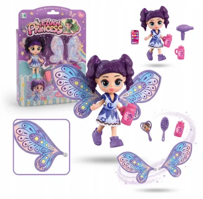 Produktbild von ViralPals Fee Mini-Puppe mit Flügeln - 9cm Spielfigur mit tollem Zubehör-Set für Kinder