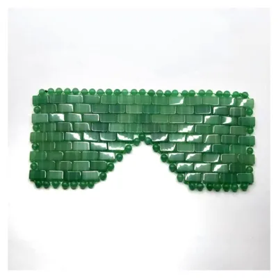Produktbild von Gua Sha Stein und grünes Augenmasken-Set aus Jade, Gesichtsroller und Gua-Sha-Massagewerkzeug