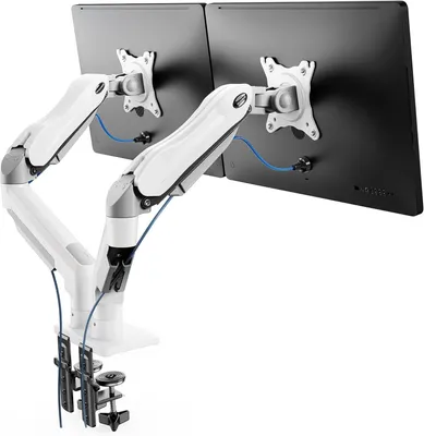 Produktbild von Monitorhalterung für 2 Monitore für 13- bis 32-Zoll-Bildschirme, Bildschirmhalterung für 2 Monitore, Gaming-Monitorhalterung für 2 Monitore – um 360° drehbar, 2 Befestigungen