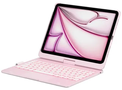 Immagine prodotto di Custodia Typecase Flexbook Touch con tastiera per iPad Air 11" 2024/2025, rosa chiaro