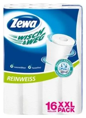 Produktbild von Zewa Wisch und Weg Haushaltstücher "Reinweiß", 1er Pack (1 x 16 Rollen)