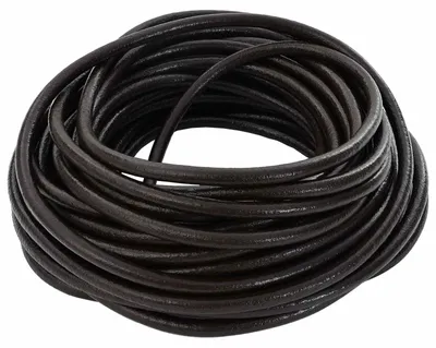 Produktbild von Leder Schnur Dunkelbraun Ø4 mm x 5 m Leder