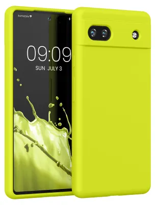 Produktbild von kwmobile Handyhülle für Google Pixel 6a Hülle, für Pixel 6a Case - Hülle Silikon - kabelloses Laden - Zitronengelb