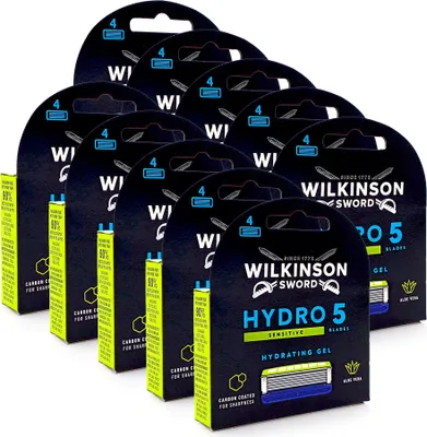 Produktbild von Wilkinson Hydro 5 Hydrating Gel Sensitive Rasierklingen, 4er Pack x 10