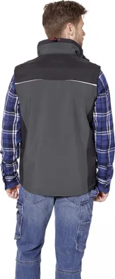 Produktbild von HERO by John Medoox WORKWEAR Herren Arbeits-Cargoweste Softshell Regular Fit XXL anthra/black