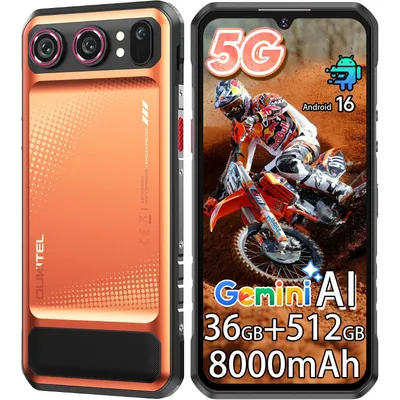 Produktbild von OUKITEL WP68 Air 5G Outdoor Handy 36GB+512GB 8000mAh/45W Outdoor Camping Smartphone Ohne Vertrag 6,88'' 120 Hz Android 16 Nachtsichtkamera,NFC,Orange