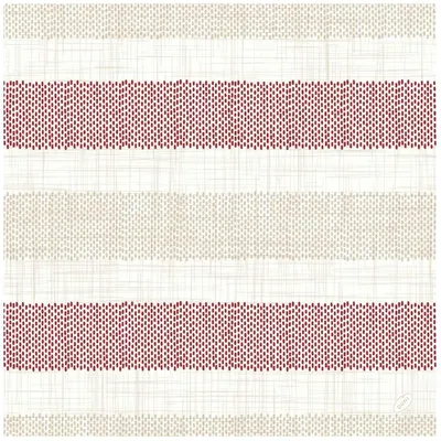 Image de Serviette de table Duni Rigato Bordeaux Classic 40x40cm 4 plis 50 pièces