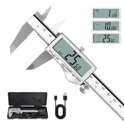 Produktbild von Digitaler Messschieber 150 mm, Edelstahl, silber, für Holzbearbeitung