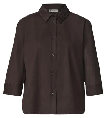Produktbild von Street One LTD QR Corduroy Mix shirtcolla black coffee 38