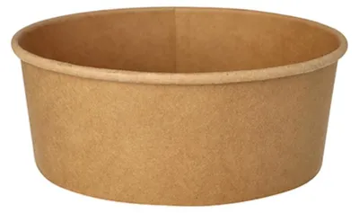 Produktbild von Starpak 50 Salatschalen, Pappe rund 1300 ml Ø 18,4 cm · 7 cm braun | Folie (50 Stück)