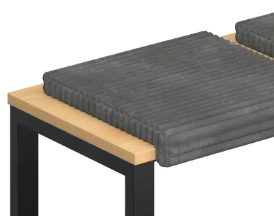 Image de vidaXL Coussins de banquette, lot de 4, en velours doux, gris clair, profondeur 35 cm