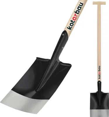 Zdjęcie produktu dla KOTARBAU® Szpadel Łopata Ogrodowa Stalowa 230 MM Z Drewnianym Trzonkiem
