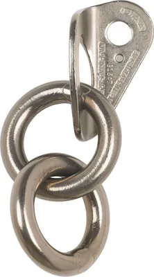 Umlenker 10 mm Lasche mit Doppelring von Austri Alpin; aus Metall; für Kletterwandbau.