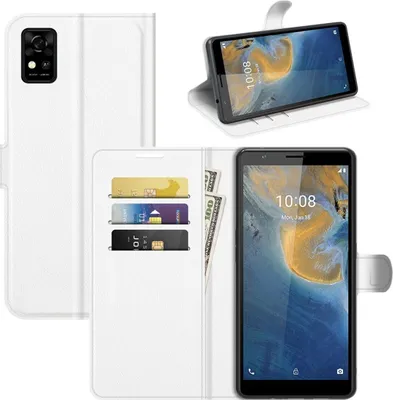 Zdjęcie produktu dla Pokrowiec König Design kompatybilny z ZTE Blade A31 z syntetycznej skóry - Etui na telefon biały