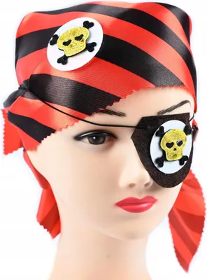 Produktbild von Piraten Set Kinder - Kopftuch & Augenklappe - Seeräuber Kostüm Zubehör Fasching Party